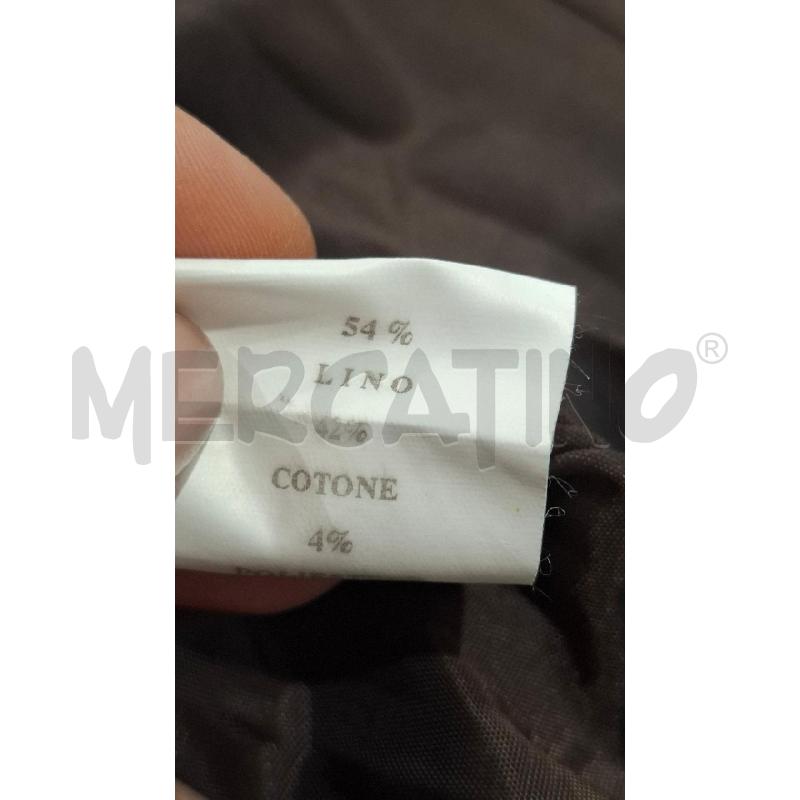 COMPLETO DONNA CLASS MARRONE GESSATO MISTO LINO7COTONE | Mercatino dell'Usato Salerno fratte 5