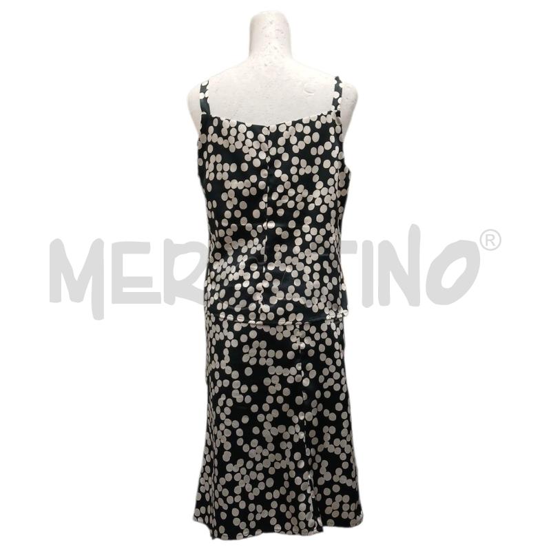 COMPLETO DONNA MARIO PUCCI CECCONI NERO POIS BIANCHI TG.44 | Mercatino dell'Usato Salerno fratte 2