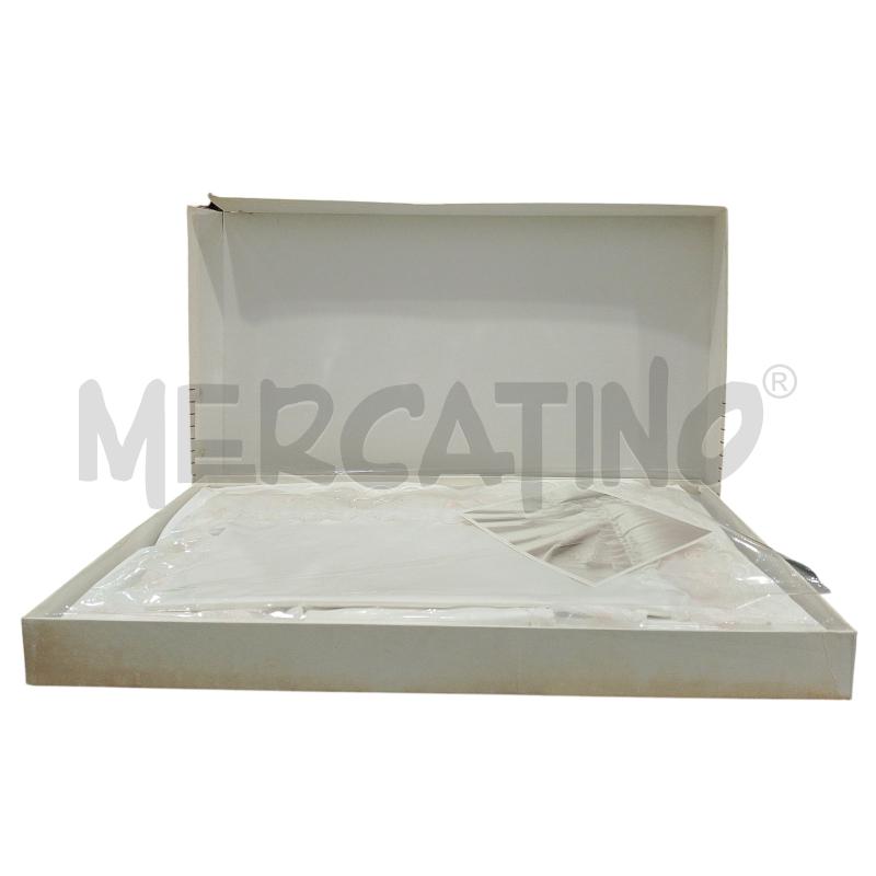 COMPLETO LETTO RIFINITO IN SETA BIANCO FIORELLINI ROSA | Mercatino dell'Usato Salerno fratte 1