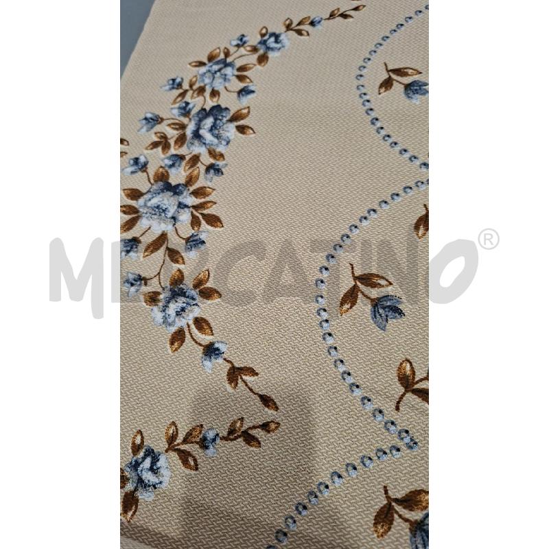 COPRI LETTO BEIGE CON FIORI BLU  | Mercatino dell'Usato Salerno fratte 2