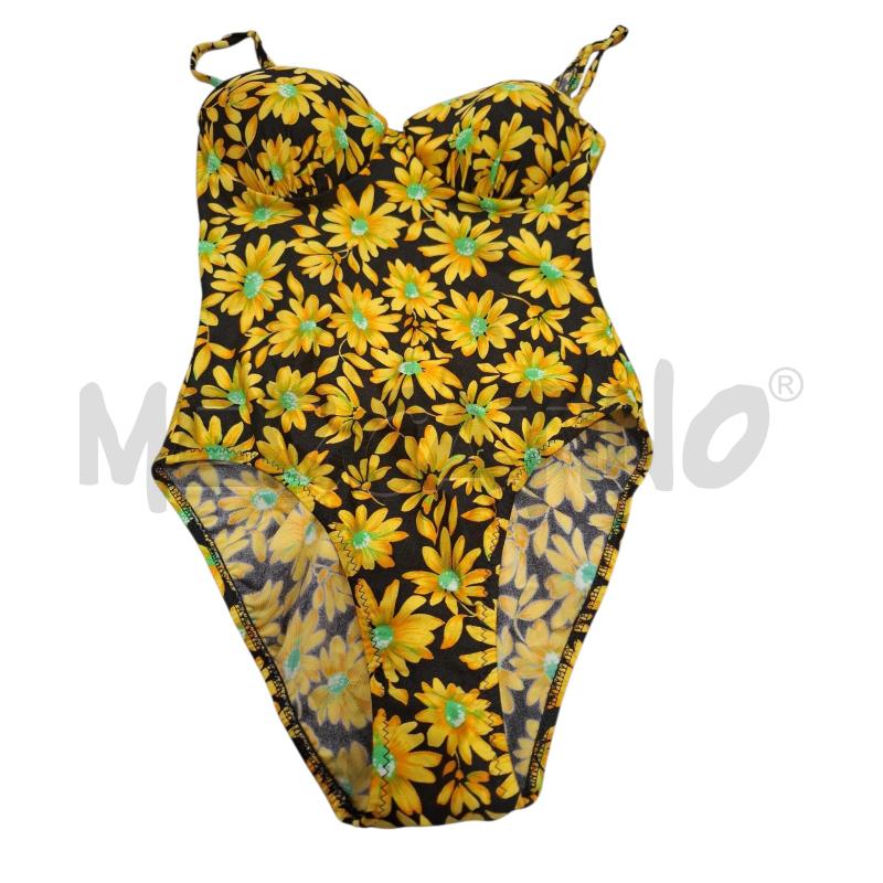 COSTUME DONNA CALZEDONIA NERO FIORI ARANCIO | Mercatino dell'Usato Salerno fratte 1