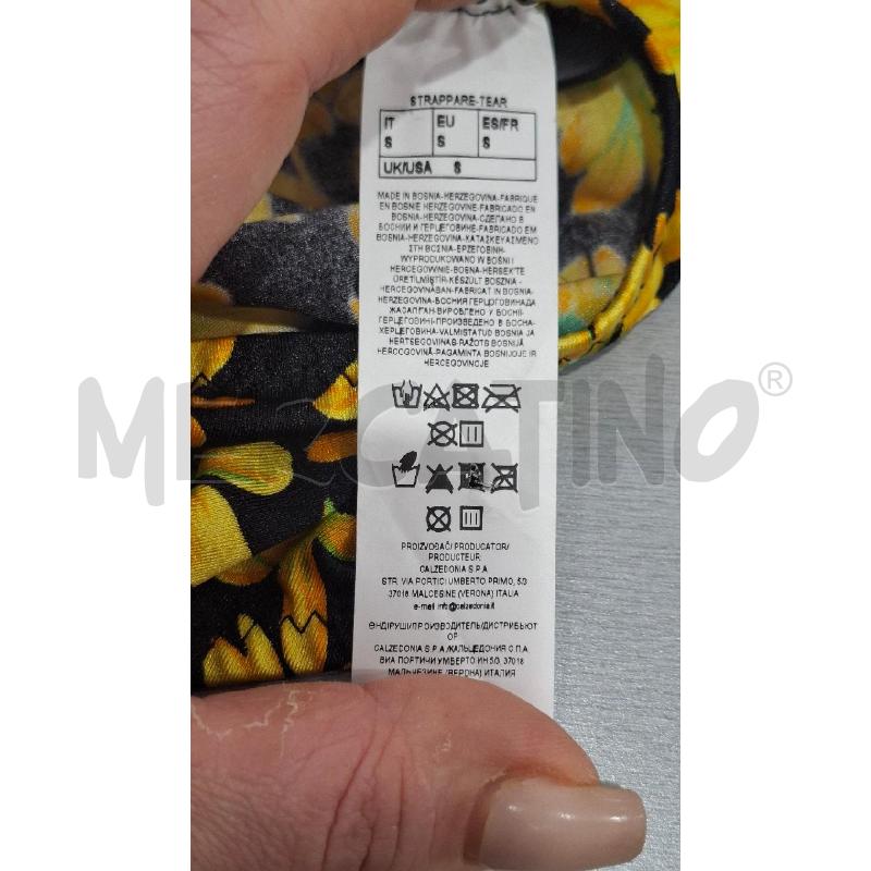 COSTUME DONNA CALZEDONIA NERO FIORI ARANCIO | Mercatino dell'Usato Salerno fratte 4