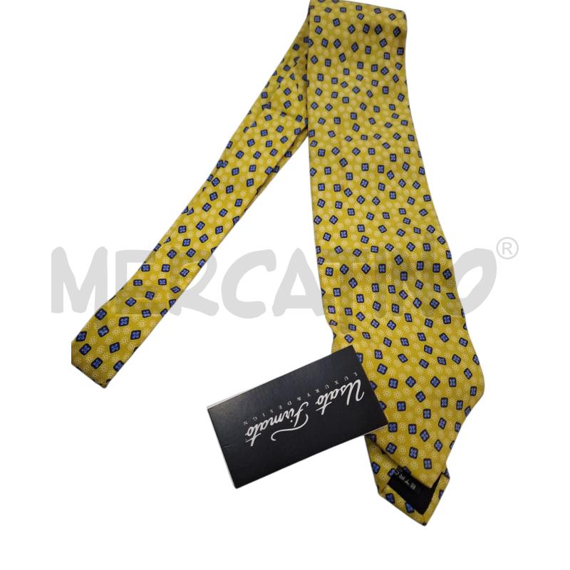 CRAVATTA ETRO MILANO GIALLA FIORI AZZURRI | Mercatino dell'Usato Salerno fratte 1