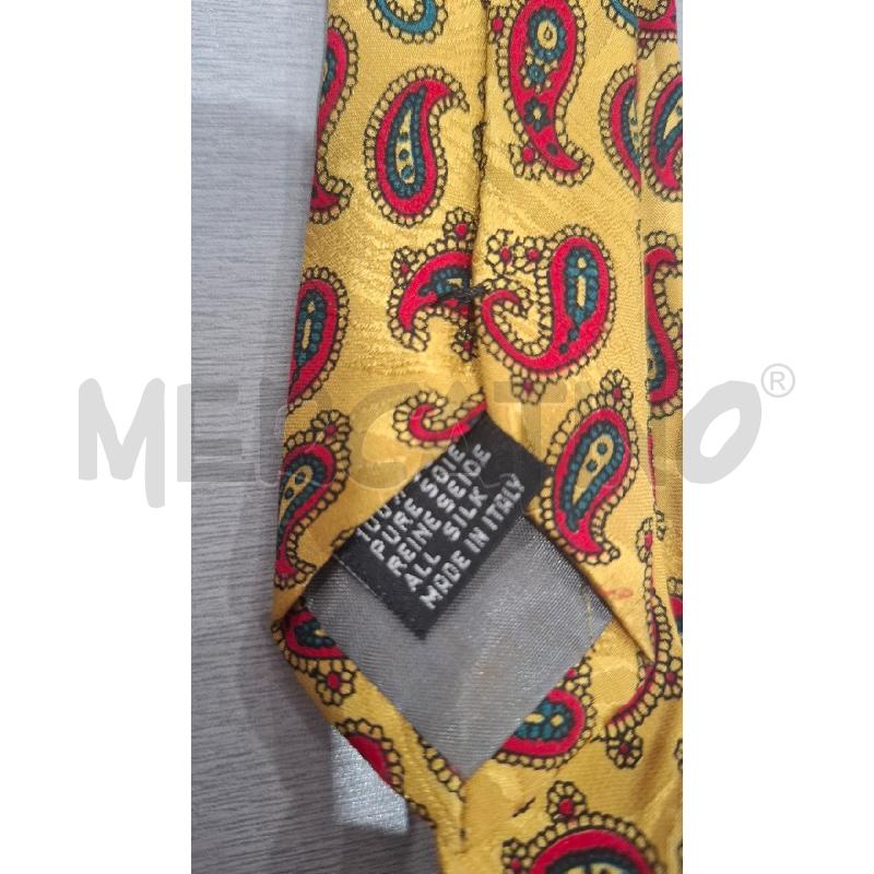 CRAVATTA GIORGIO ARMANI GIALLA FANT. PAISLEY MULTICOLOR SETA | Mercatino dell'Usato Salerno fratte 3