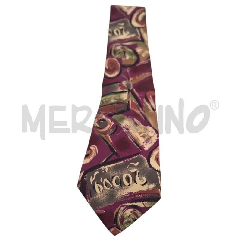 CRAVATTA PIERRE CARDIN FUCSIA FANT. ASTRATTA SETA | Mercatino dell'Usato Salerno fratte 1