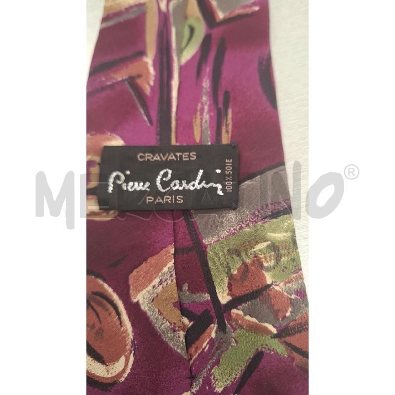 CRAVATTA PIERRE CARDIN FUCSIA FANT. ASTRATTA SETA | Mercatino dell'Usato Salerno fratte 2