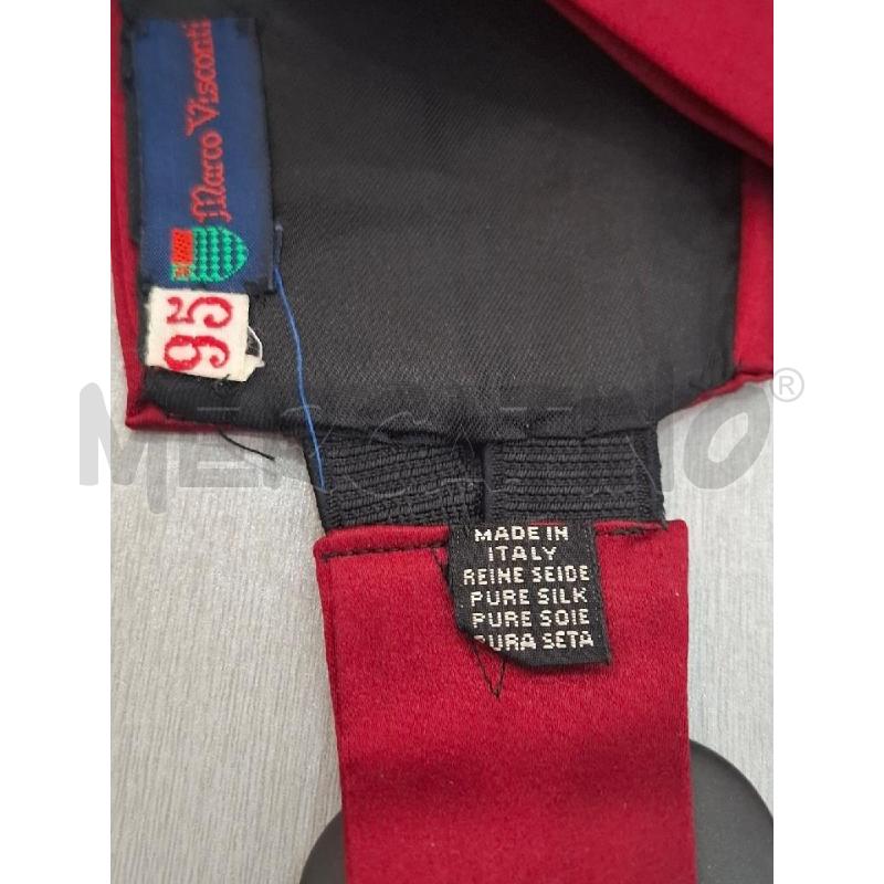 FASCIA MARCO VISCONTI ROSSA IN SETA CON SCATOLA | Mercatino dell'Usato Salerno fratte 3