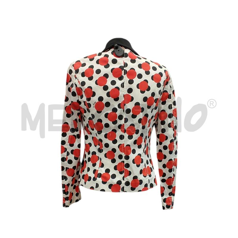 GIACCA DONNA 2MAGGIO BASE BIANCA POIS ARANCIO E NERI | Mercatino dell'Usato Salerno fratte 2