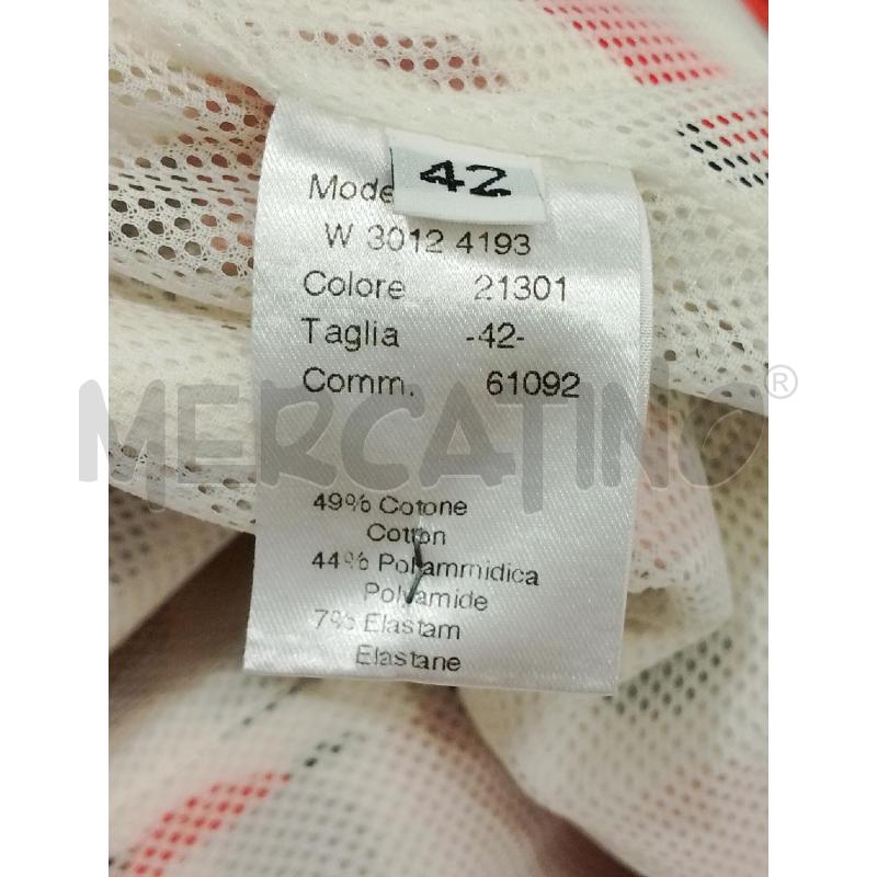 GIACCA DONNA 2MAGGIO BASE BIANCA POIS ARANCIO E NERI | Mercatino dell'Usato Salerno fratte 4
