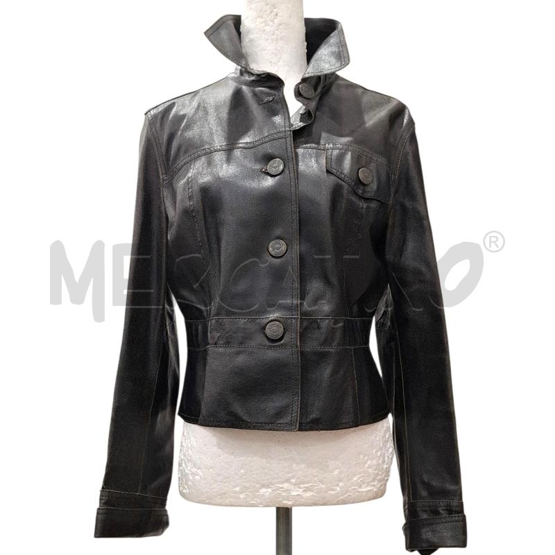 GIACCA DONNA ARMANI JEANS PELLE TESTA DI MORO TG.44 | Mercatino dell'Usato Salerno fratte 1