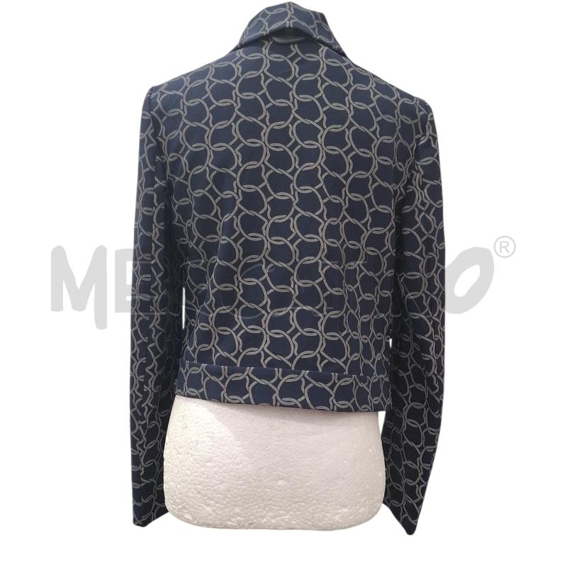 GIACCA DONNA CAMOMILLA BLU STAMPA BEIGE NODI | Mercatino dell'Usato Salerno fratte 2