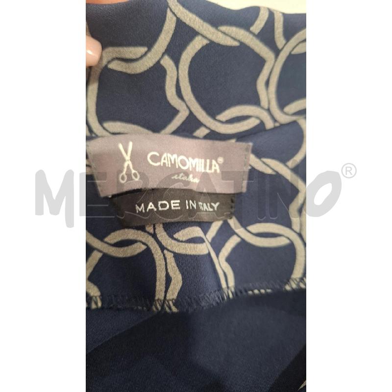 GIACCA DONNA CAMOMILLA BLU STAMPA BEIGE NODI | Mercatino dell'Usato Salerno fratte 3