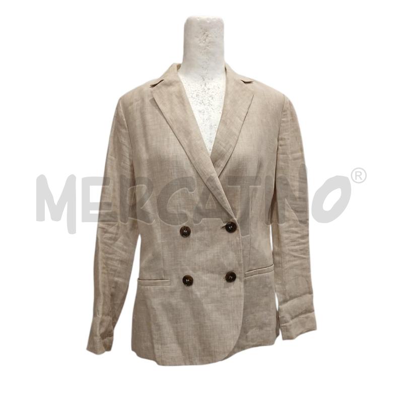 GIACCA DONNA FALCONERI BEIGE IN LINO CARTELLINATO | Mercatino dell'Usato Salerno fratte 1