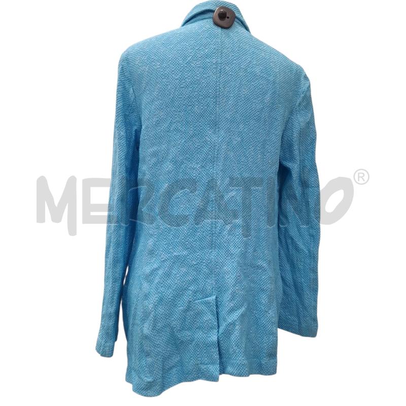 GIACCA DONNA FALCONERI CELESTE MISTO LINO/COTONE  TG.L | Mercatino dell'Usato Salerno fratte 2