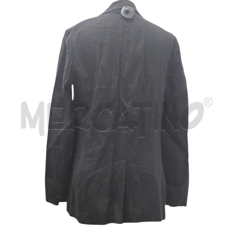 GIACCA DONNA FALCONERI NERA MOD. LUNGO BLAZER MISTO LINO | Mercatino dell'Usato Salerno fratte 2