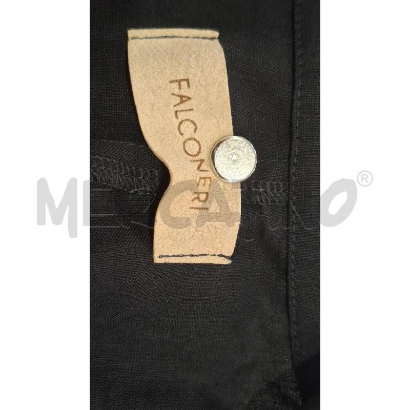GIACCA DONNA FALCONERI NERA MOD. LUNGO BLAZER MISTO LINO | Mercatino dell'Usato Salerno fratte 3