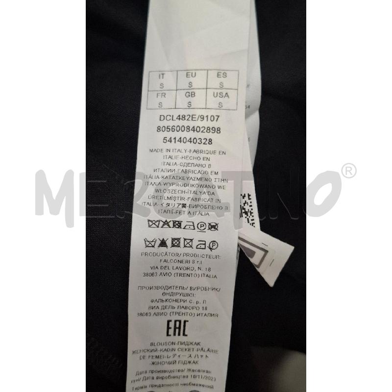 GIACCA DONNA FALCONERI NERA MOD. LUNGO BLAZER MISTO LINO | Mercatino dell'Usato Salerno fratte 4
