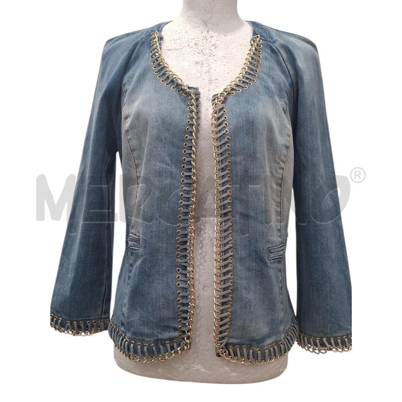 GIACCA DONNA GAUDI JEANS DI JEANS CATENE DETT. DORATE  | Mercatino dell'Usato Salerno fratte 1