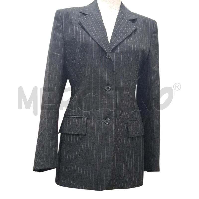GIACCA DONNA GIORGIO ARMANI GRIGIO ANTRACITE GESSATA | Mercatino dell'Usato Salerno fratte 1