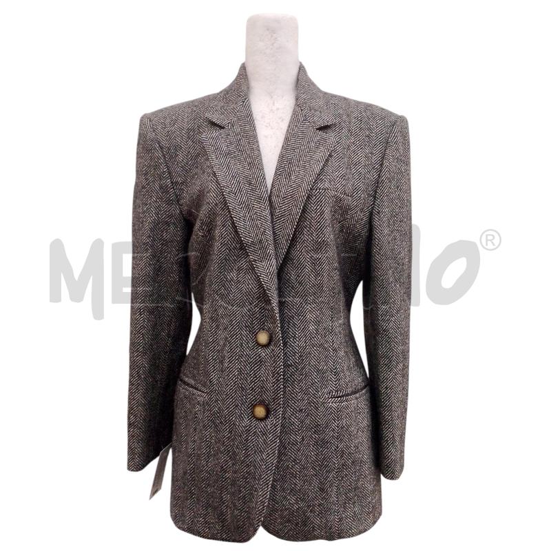 GIACCA DONNA LES COPAINS SPIGATA NERA BIANCA 100X100 LANA | Mercatino dell'Usato Salerno fratte 1
