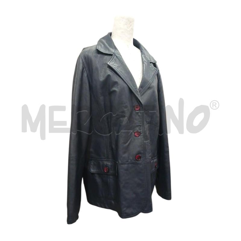 GIACCA DONNA PERSONA BLU NAVY IN PELLE TG.56 | Mercatino dell'Usato Salerno fratte 1