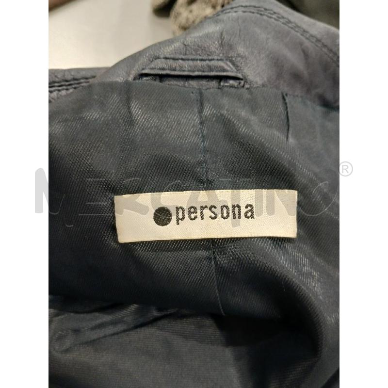 GIACCA DONNA PERSONA BLU NAVY IN PELLE TG.56 | Mercatino dell'Usato Salerno fratte 3