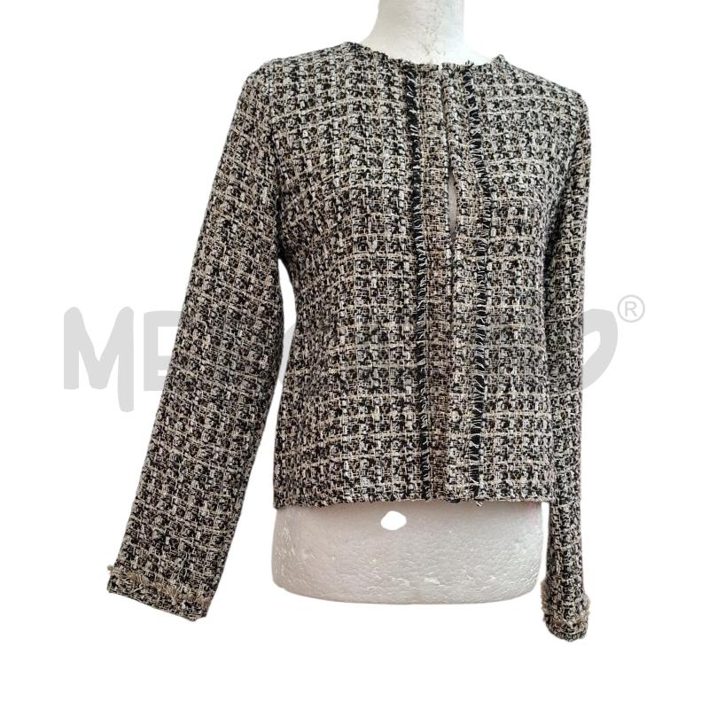 GIACCA DONNA TWEED NERO BIANCO DORATO | Mercatino dell'Usato Salerno fratte 1
