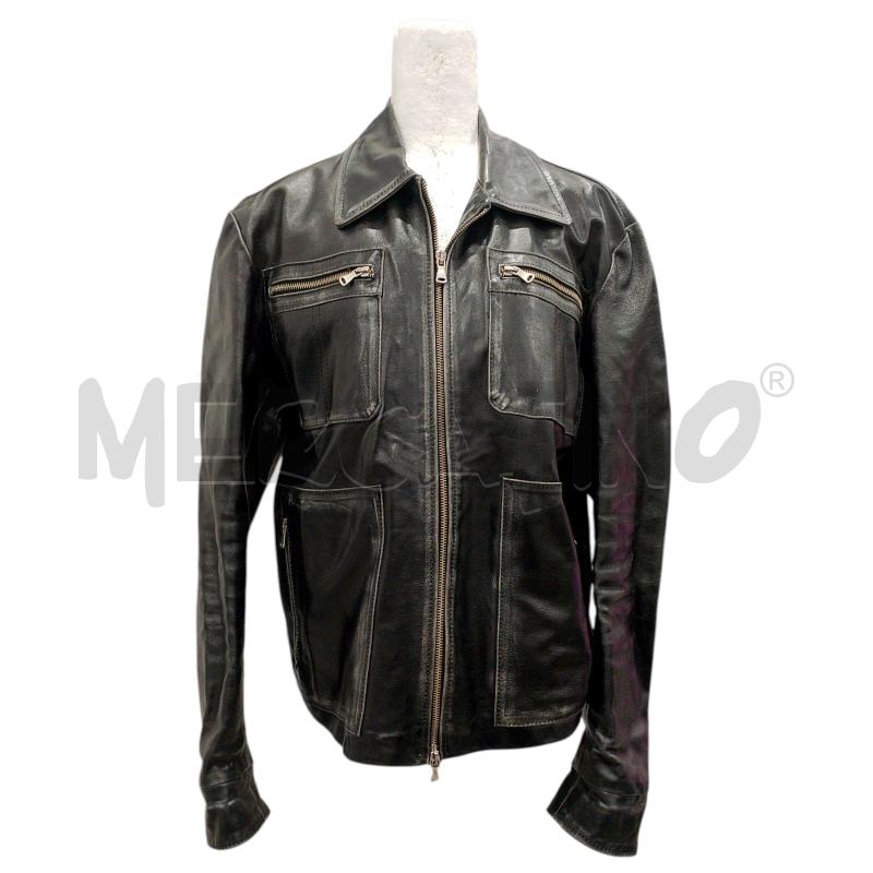 GIACCA G ARM LEGENDARY BLUE JEANS PELLE NERA MOD WASHES | Mercatino dell'Usato Salerno fratte 1