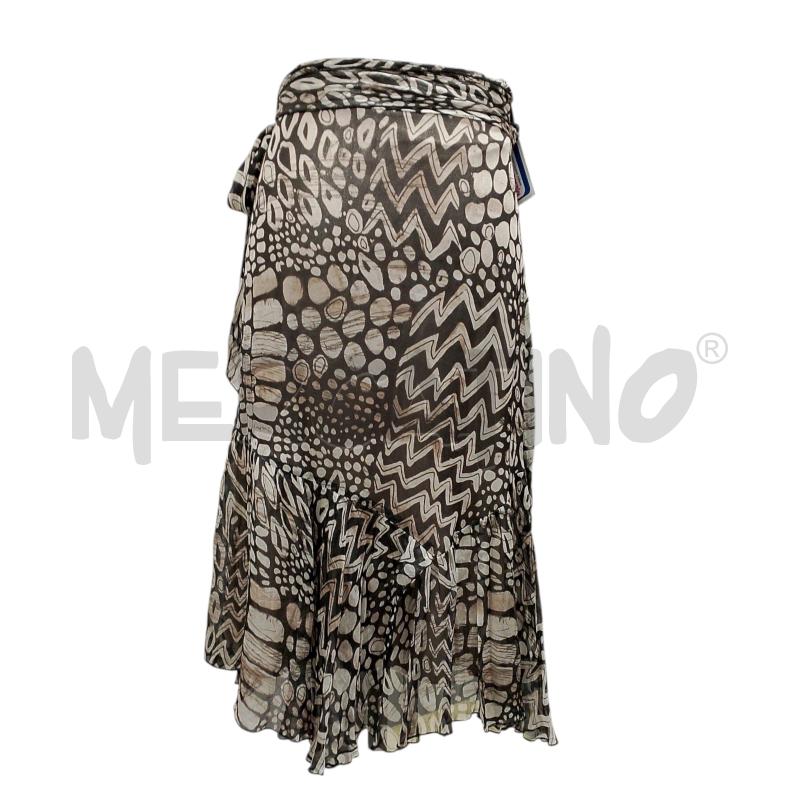 GONNA COCCAPANI NERA/BEIGE DIS. ANIMALIER IN SETA | Mercatino dell'Usato Salerno fratte 2