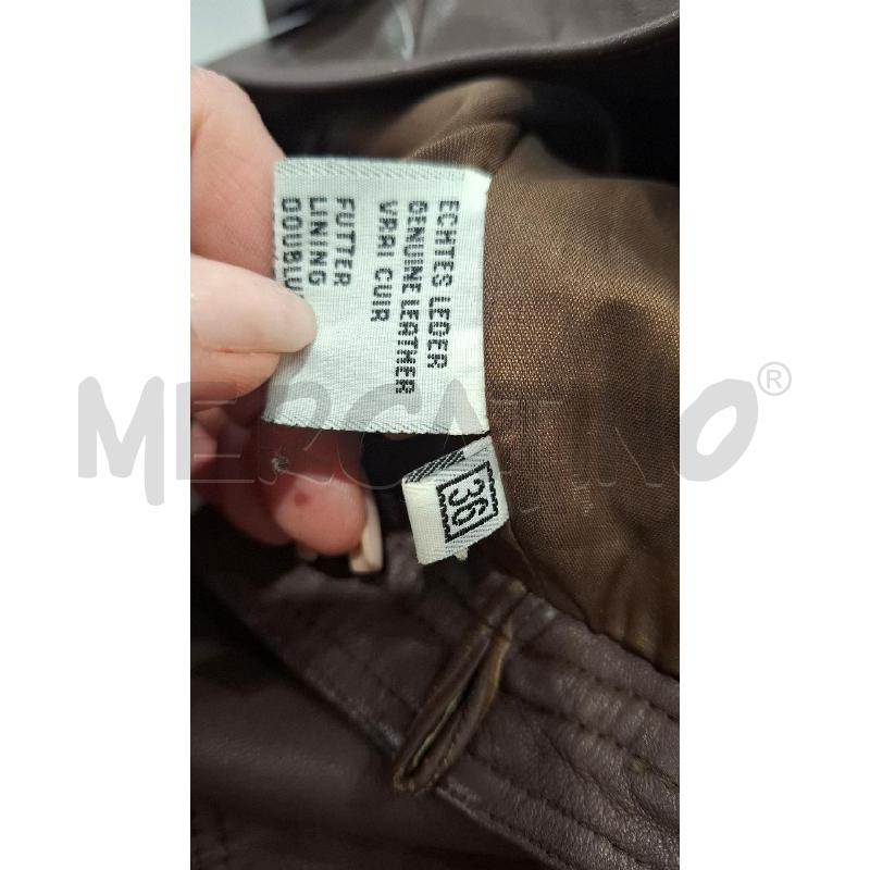 GONNA PELLE MARRONE MOD. LUNGO | Mercatino dell'Usato Salerno fratte 3