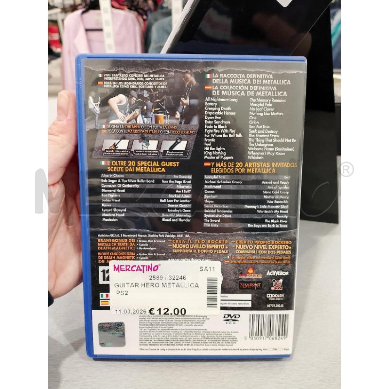 GUITAR HERO METALLICA PS2 | Mercatino dell'Usato Salerno fratte 3