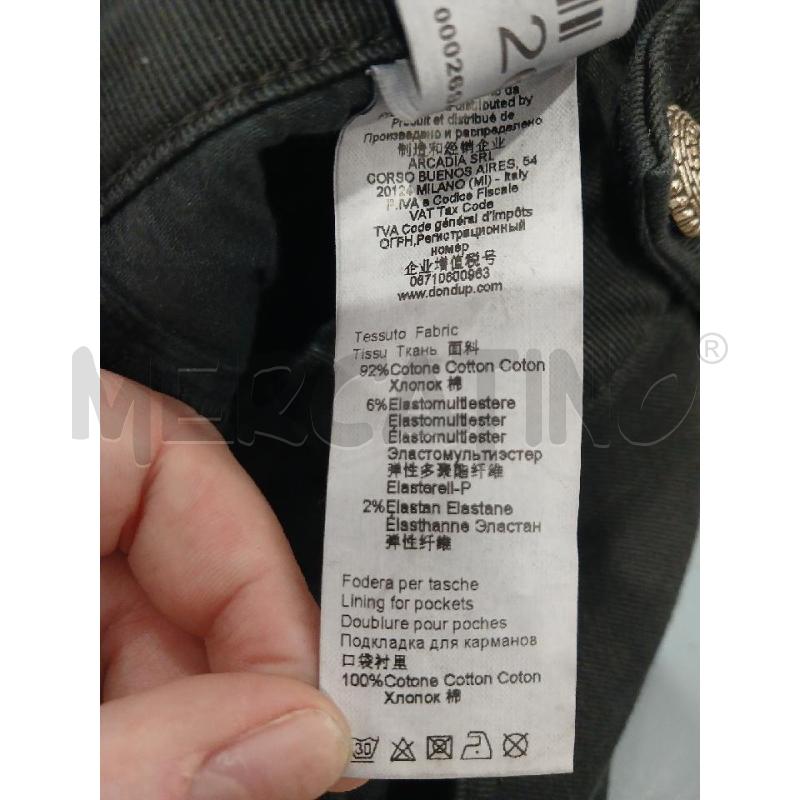 JEANS DONNA DONDUP NERO CHIUS. A BOTTONI | Mercatino dell'Usato Salerno fratte 5