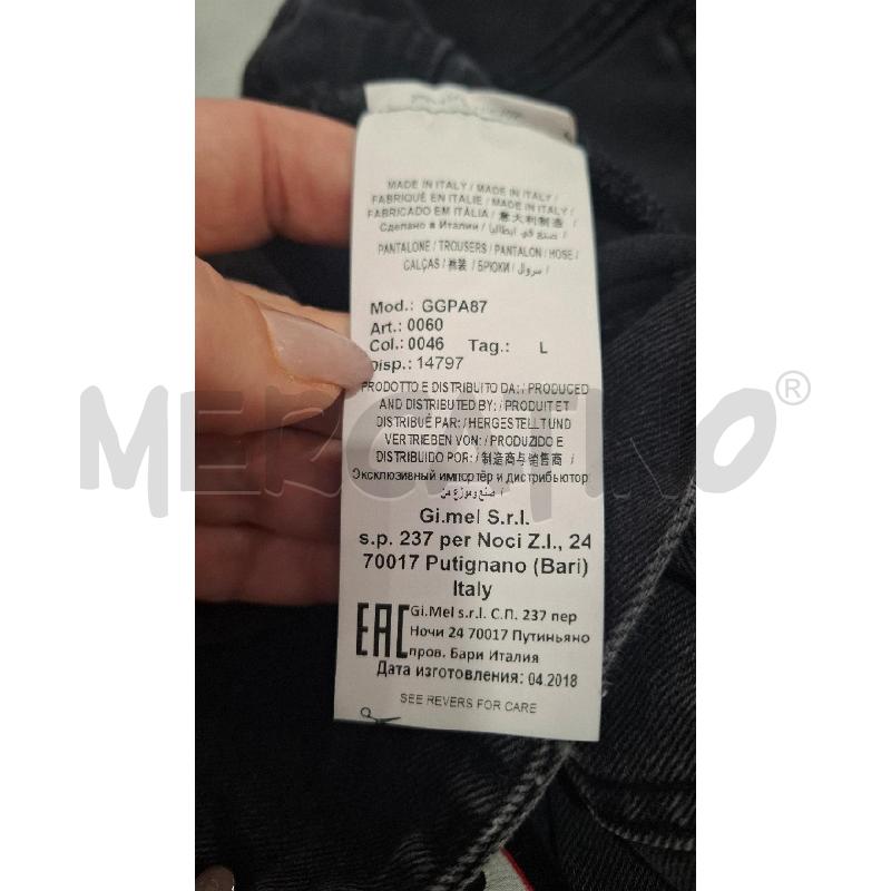 JEANS DONNA GAELLE PARIS NERO CON BRETELLE | Mercatino dell'Usato Salerno fratte 4