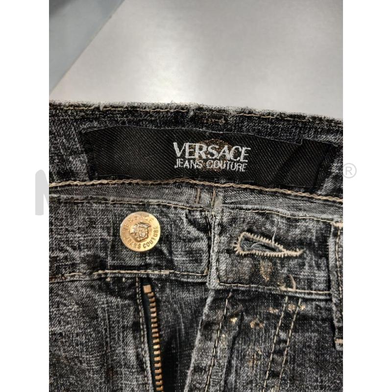 JEANS DONNA VERSACE COUTURE GRIGIO EFFETTO GLITTERATO | Mercatino dell'Usato Salerno fratte 4