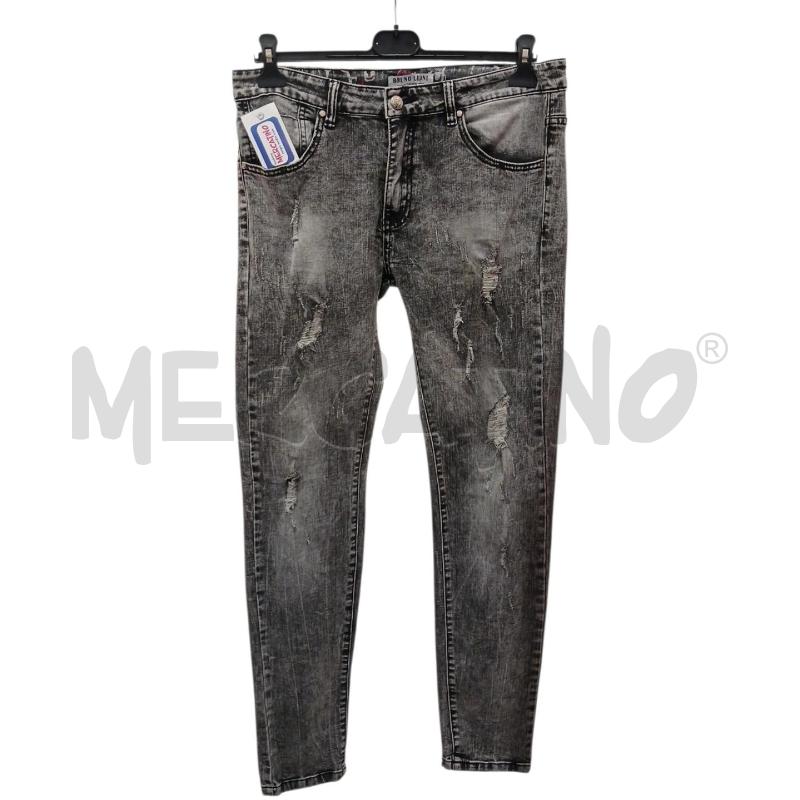 JEANS UOMO BRUNO LEONI GRIGIO SFUM. EFFETTO DISTRESSED TG.48 | Mercatino dell'Usato Salerno fratte 1
