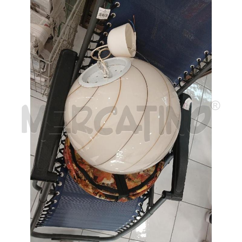 LAMPADARIO TONDO VETRO BEIGE  | Mercatino dell'Usato Salerno fratte 3