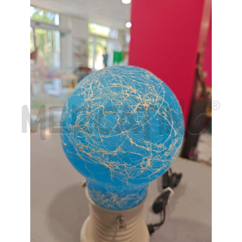 LAMPADA ABAT JOUR LAMPADINA BLU VETRO  | Mercatino dell'Usato Salerno fratte 2