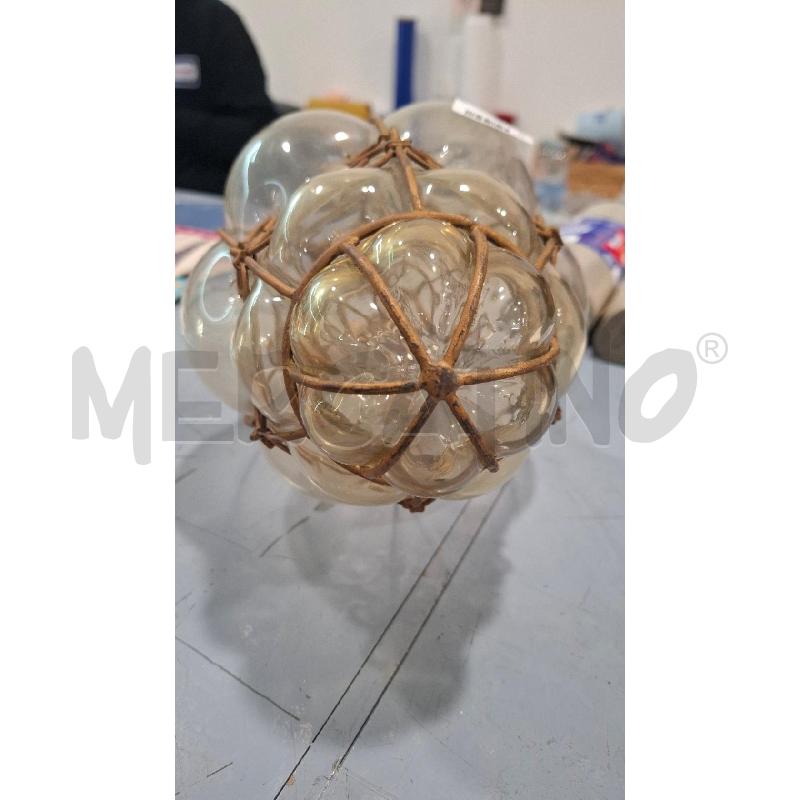 LAMPADA A SOSPENSIONE MURANO VETRO INGABBIATO TRASPARENTE | Mercatino dell'Usato Salerno fratte 4