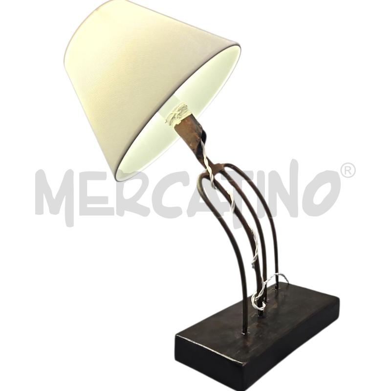 LAMPADA FORCONE LEGNO E METALLO1 | Mercatino dell'Usato Salerno fratte 1
