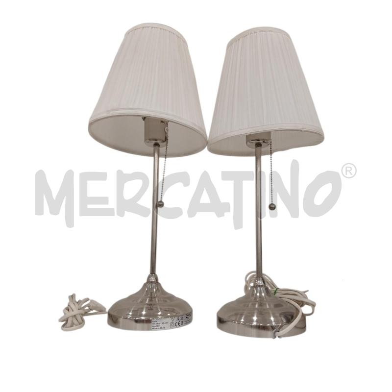 LAMPADE PZ. 2 DA TAVOLO CROMO BIANCO | Mercatino dell'Usato Salerno fratte 1