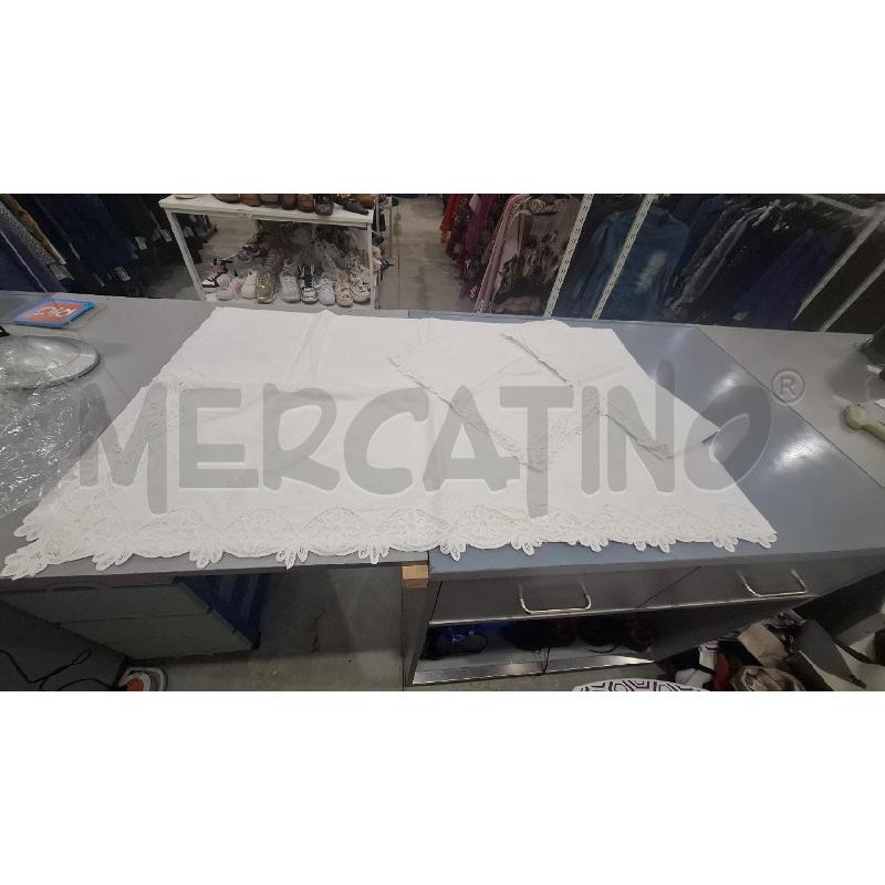 LENZUOLO MATRIMONIALE + 2 FEDERE BIANCO BORDO RIMACATO | Mercatino dell'Usato Salerno fratte 2