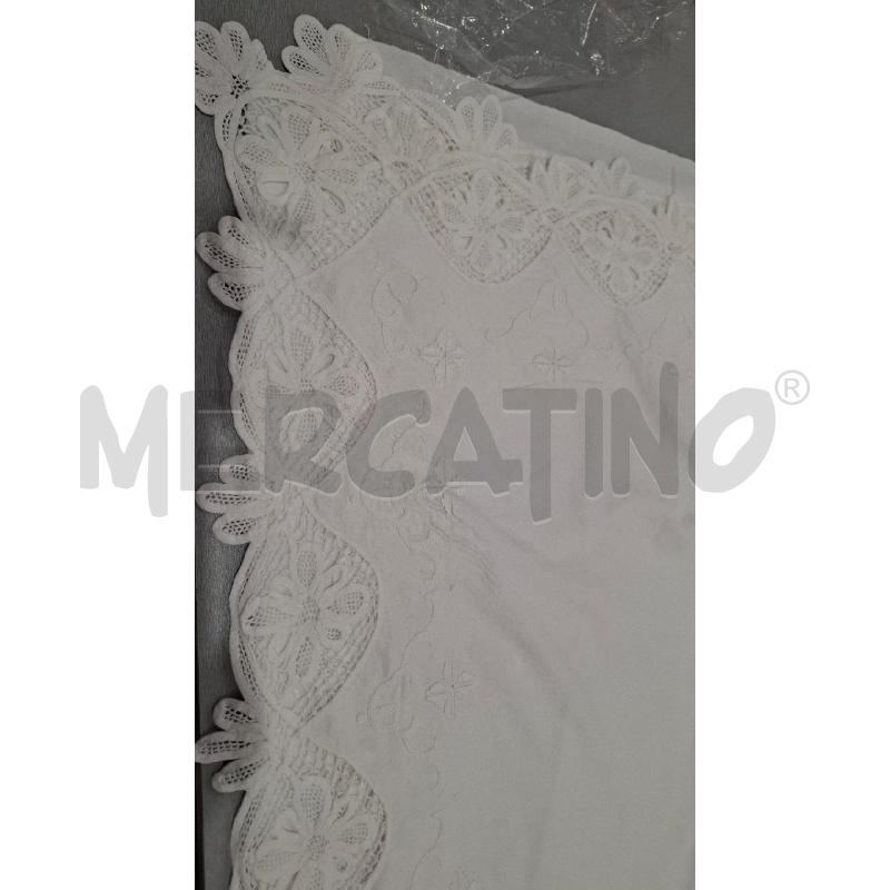 LENZUOLO MATRIMONIALE + 2 FEDERE BIANCO BORDO RIMACATO | Mercatino dell'Usato Salerno fratte 3