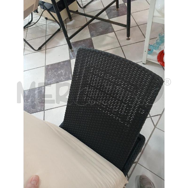 LETTINO PRENDISOLE RATTAN ANTRACITE CON CUSCINO | Mercatino dell'Usato Salerno fratte 2