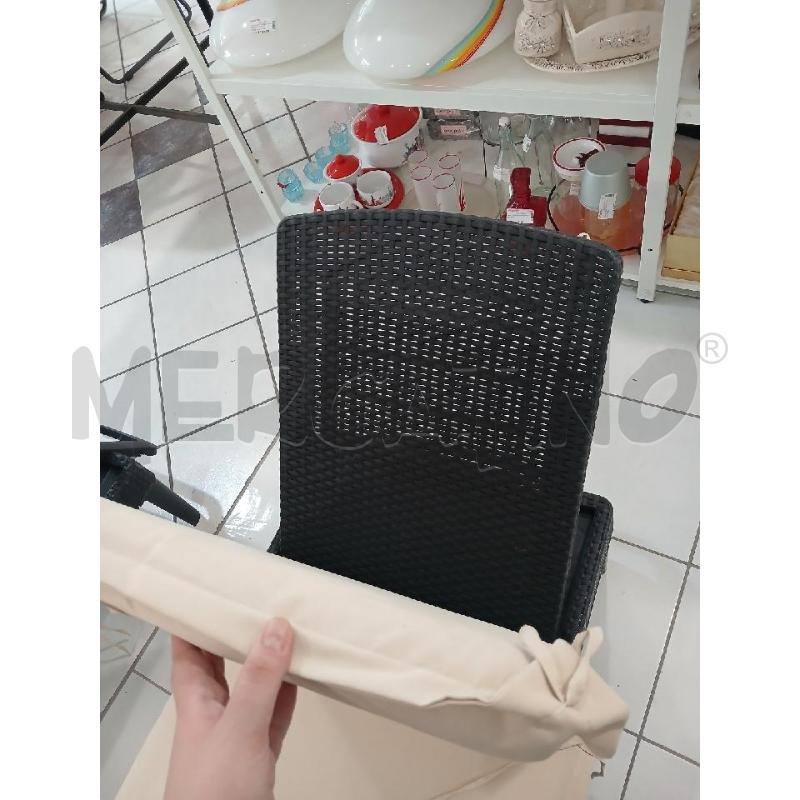 LETTINO PRENDISOLE RATTAN ANTRACITE CUSCINO | Mercatino dell'Usato Salerno fratte 2