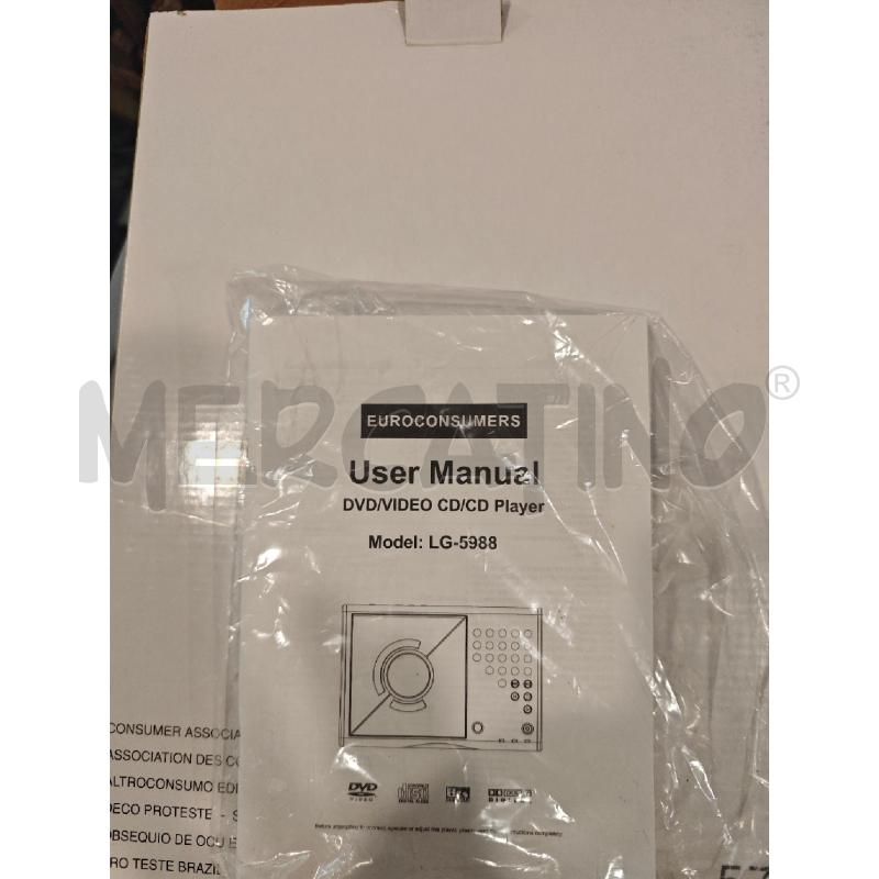 LETTORE DVD CD VCD GRIGIO EUROCONSUMERS | Mercatino dell'Usato Salerno fratte 3