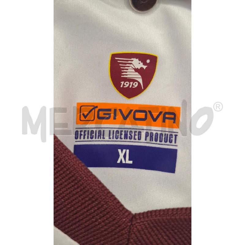 MAGLIA CALCIO SALERNITANA GIVOVA BIANCA GRANATA MACCHIOLINA TG XL | Mercatino dell'Usato Salerno fratte 5