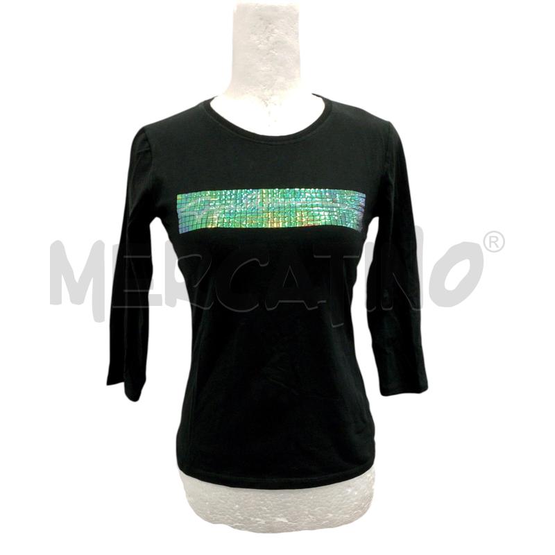 MAGLIA DONNA ARMANI JEANS NERA MANICA 3/4 | Mercatino dell'Usato Salerno fratte 1