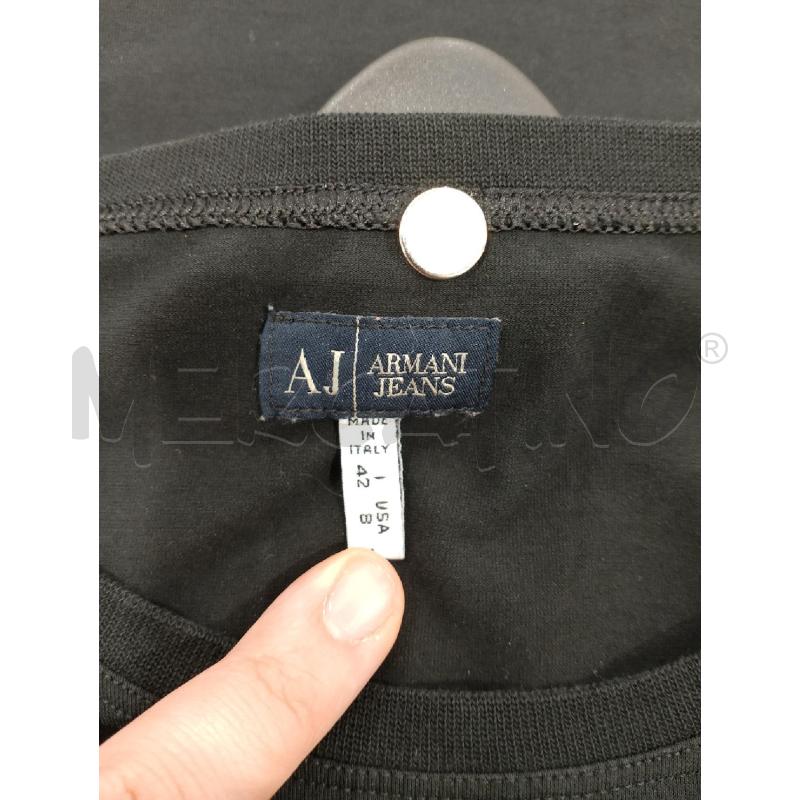 MAGLIA DONNA ARMANI JEANS NERA MANICA 3/4 | Mercatino dell'Usato Salerno fratte 3