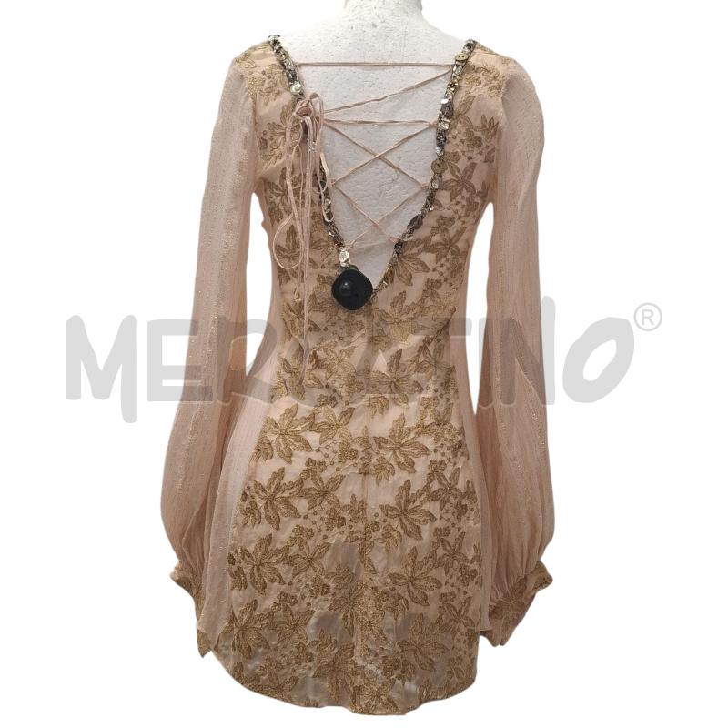 MAGLIA DONNA BLUMARINE BEIGE FANT. COLOR ORO | Mercatino dell'Usato Salerno fratte 2