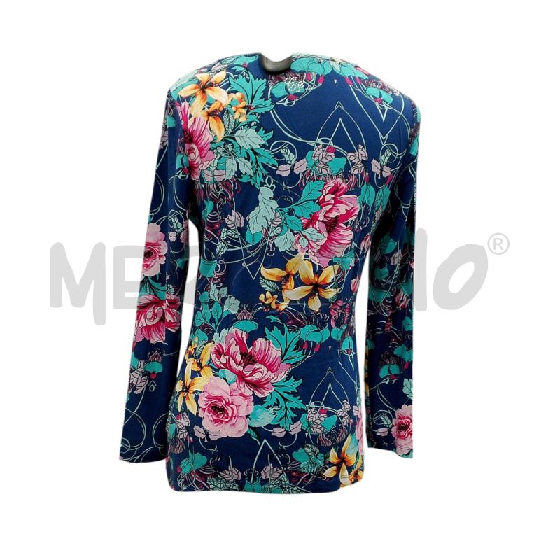 MAGLIA DONNA CAMOMILLA BASE BLU DIS. FIORI COL. | Mercatino dell'Usato Salerno fratte 2